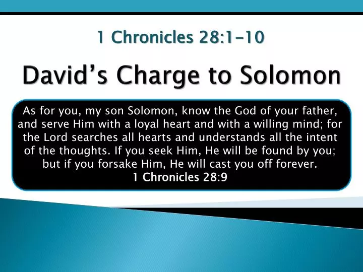 david s charge to solomon