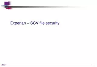 Experian – SCV file security