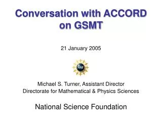 Conversation with ACCORD on GSMT