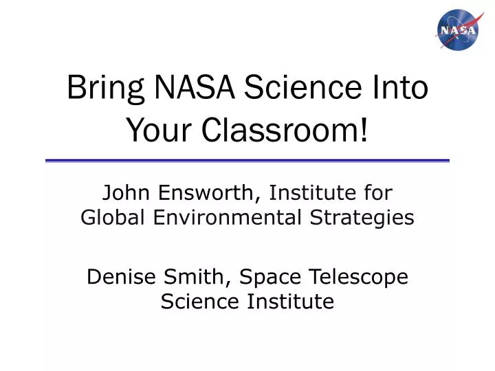 bring nasa science into your classroom
