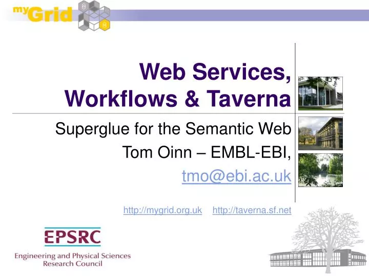 web services workflows taverna