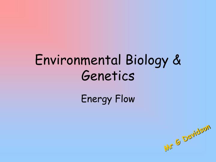 environmental biology genetics