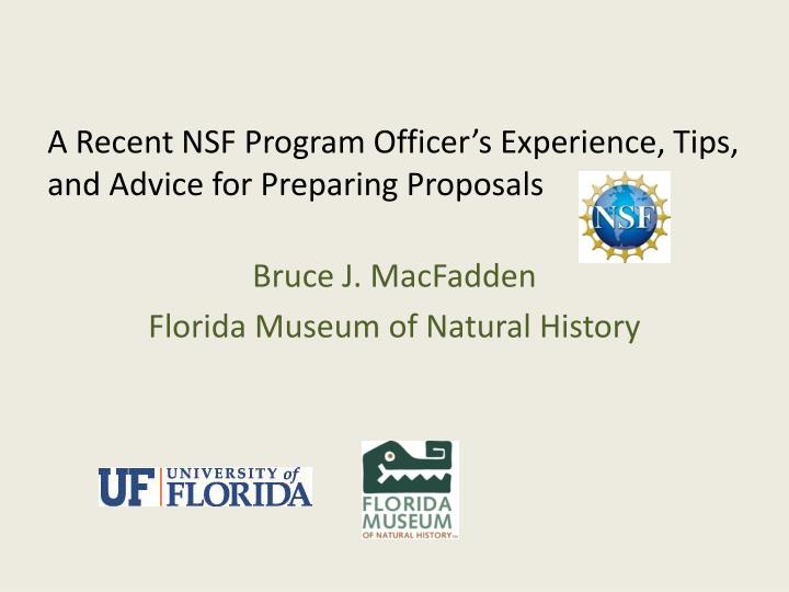 a recent nsf program officer s experience tips and advice for preparing proposals