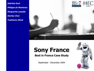 Sony France Best in France Case Study September - December 2004