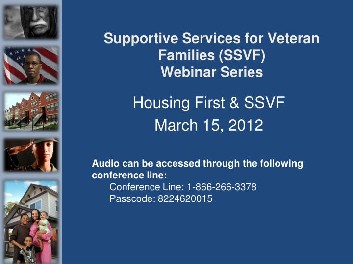 supportive services for veteran families ssvf webinar series