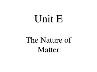 Unit E