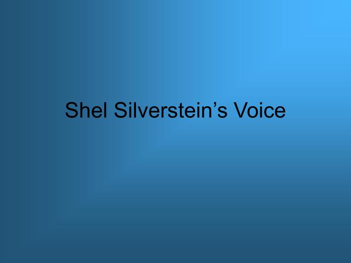 shel silverstein s voice