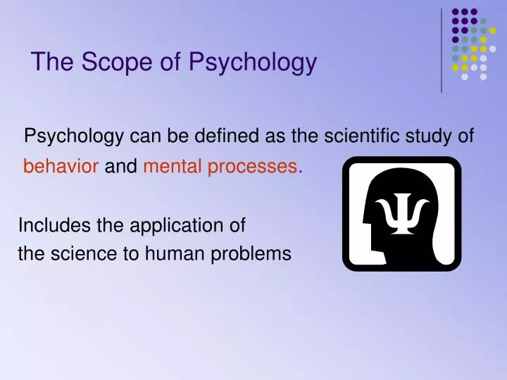 the scope of psychology