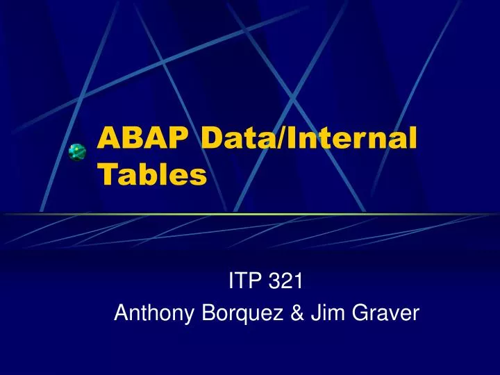 abap data internal tables