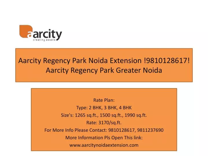 aarcity regency park noida extension 9810128617 aarcity regency park greater noida