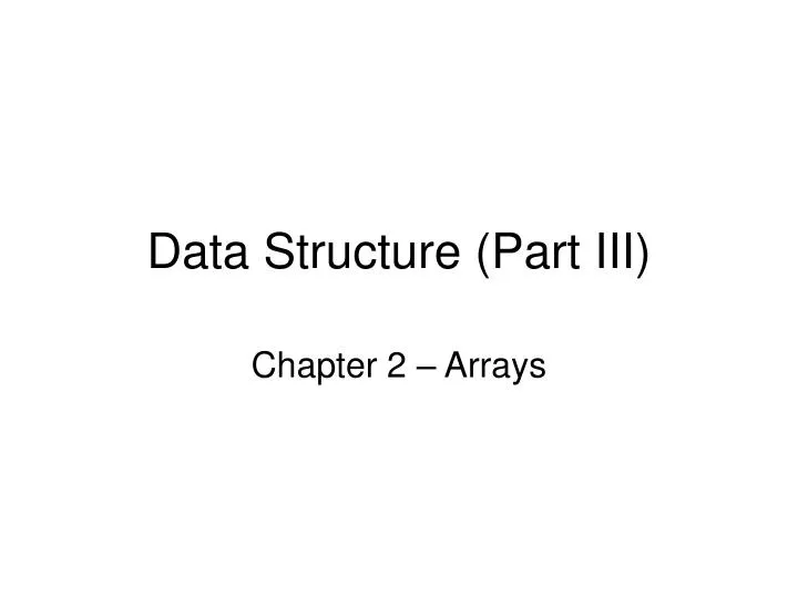 data structure part iii