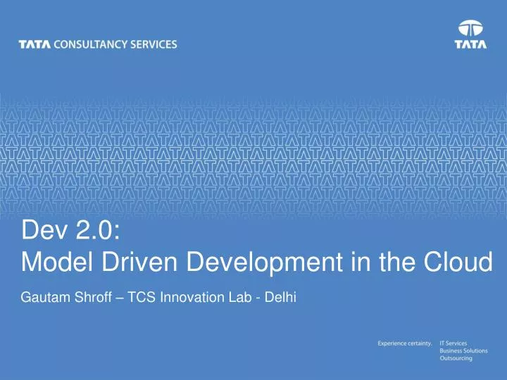 dev 2 0 model driven development in the cloud
