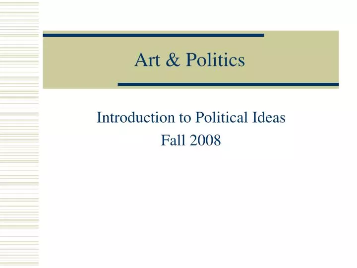 art politics