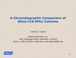 A Chromatographic Comparison of Silica-C18 HPLC Columns