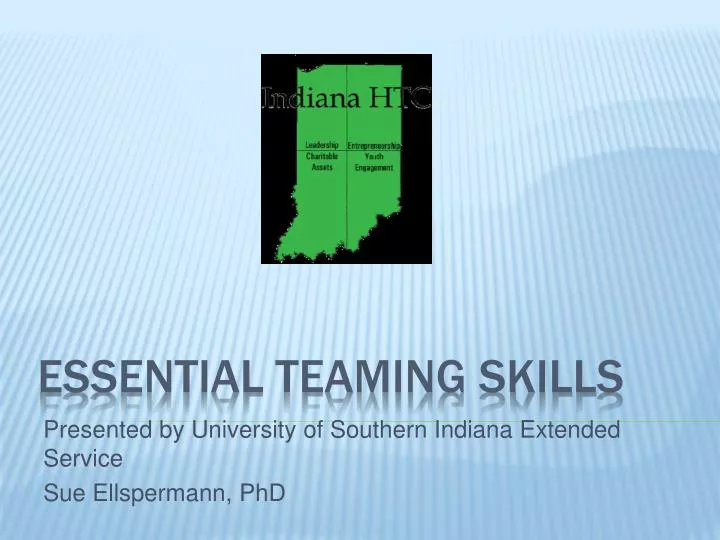 presented by university of southern indiana extended service sue ellspermann phd