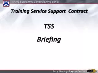 Training Service Support Contract