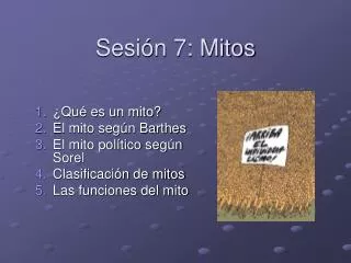 Sesión 7: Mitos