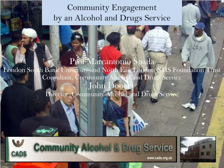 community engagement by an alcohol and drugs service