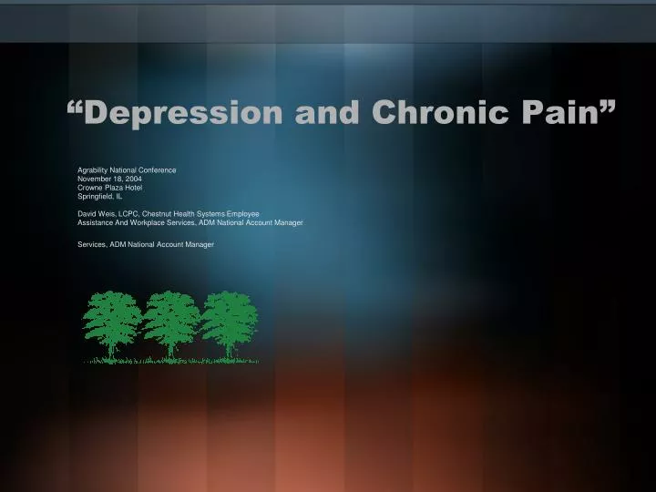 depression and chronic pain