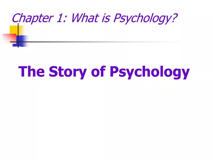 chapter 1 what is psychology
