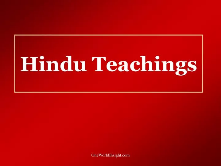 hindu teachings