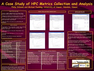 A Case Study of HPC Metrics Collection and Analysis