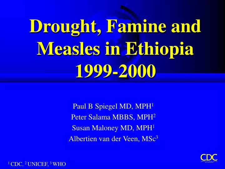 drought famine and measles in ethiopia 1999 2000