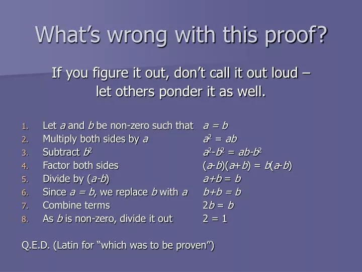 what s wrong with this proof
