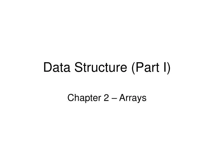 data structure part i
