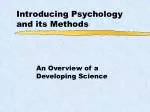 Introducing Psychology and its Methods - slide 1