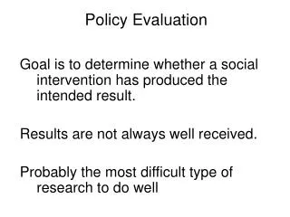 Policy Evaluation