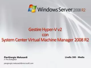 gestire hyper v v2 con system center virtual machine manager 2008 r2