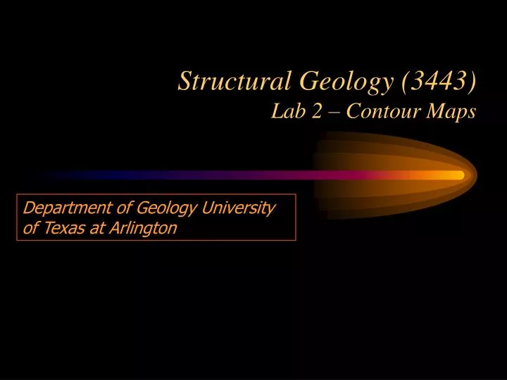 structural geology 3443 lab 2 contour maps
