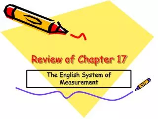 Review of Chapter 17