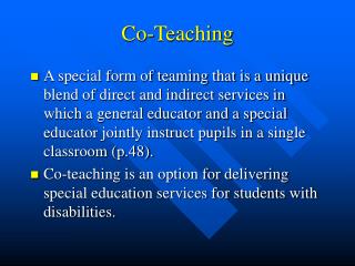 Co-Teaching