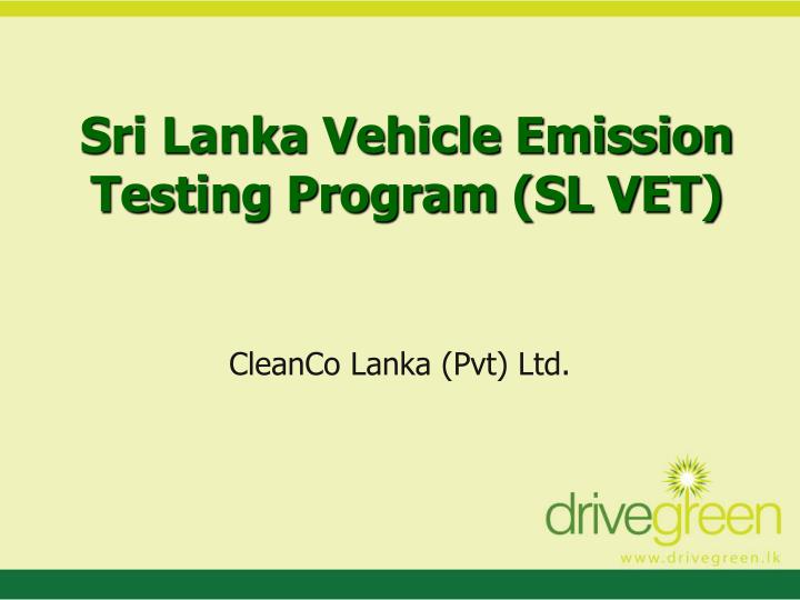 sri lanka vehicle emission testing program sl vet