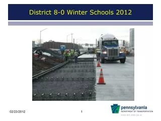 District 8-0 Winter Schools 2012