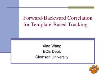 Forward-Backward Correlation for Template-Based Tracking