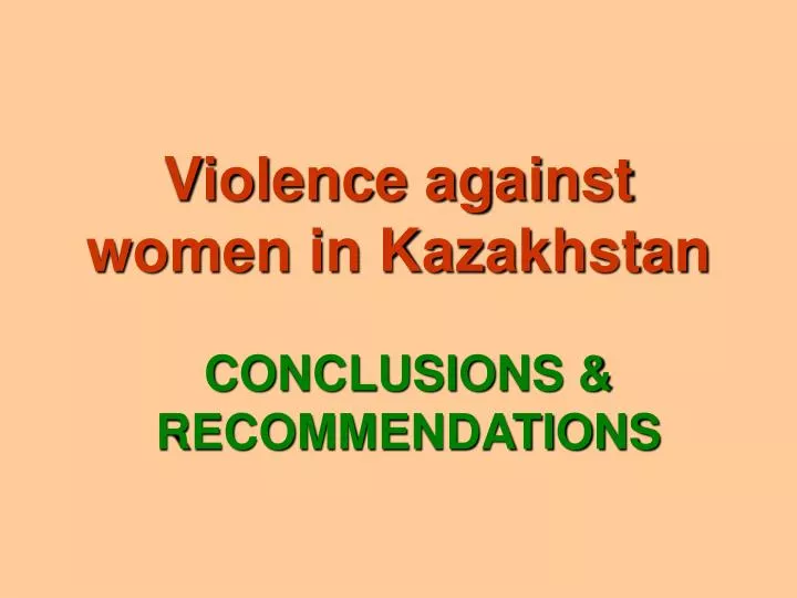 violence against women in kazakhstan