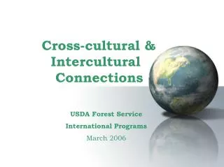 Cross-cultural &amp; Intercultural Connections