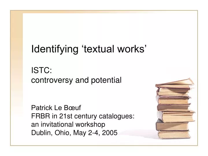 identifying textual works