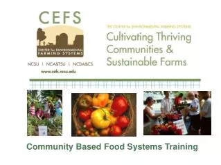 Community Based Food Systems Training