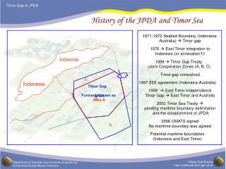 History of the JPDA and Timor Sea