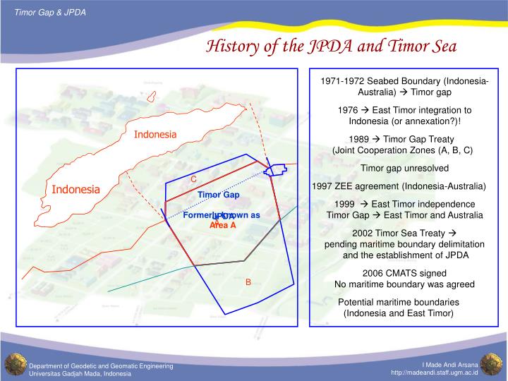 history of the jpda and timor sea