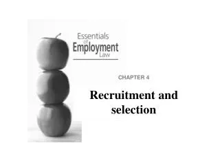 CHAPTER 4 Recruitment and selection