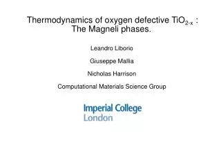 Thermodynamics of oxygen defective TiO 2-x : The Magneli phases.