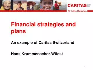 Financial strategies and plans