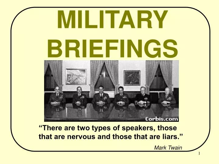 military briefings