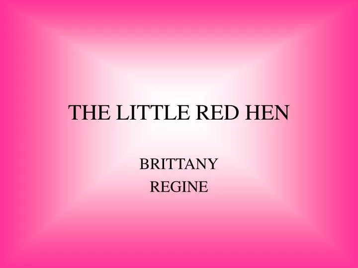 the little red hen