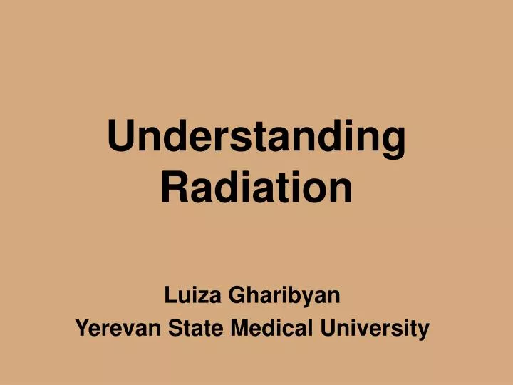 understanding radiation